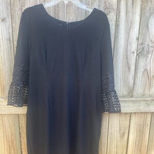 Talbots black dress with lace